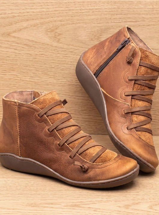 Johanna | Stiefeletten Damen Wasserdichte Schnürstiefeletten mit Reißverschluss