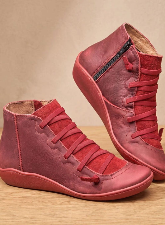 Johanna | Stiefeletten Damen Wasserdichte Schnürstiefeletten mit Reißverschluss