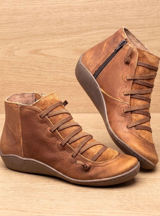 Johanna | Stiefeletten Damen Wasserdichte Schnürstiefeletten mit Reißverschluss