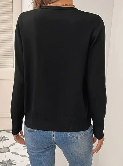 Marlene | Strickjacke Damen V-Ausschnitt Knopfleiste Langarm Cardigan