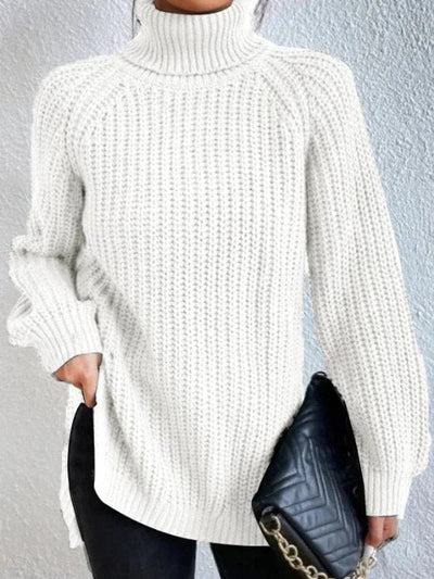 Amelie | Strickpullover Damen Oversize Rollkragen Grobstrick Pullover