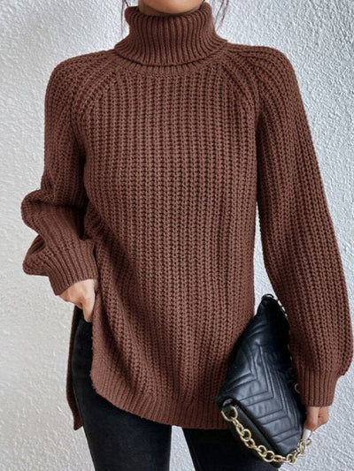 Amelie | Strickpullover Damen Oversize Rollkragen Grobstrick Pullover