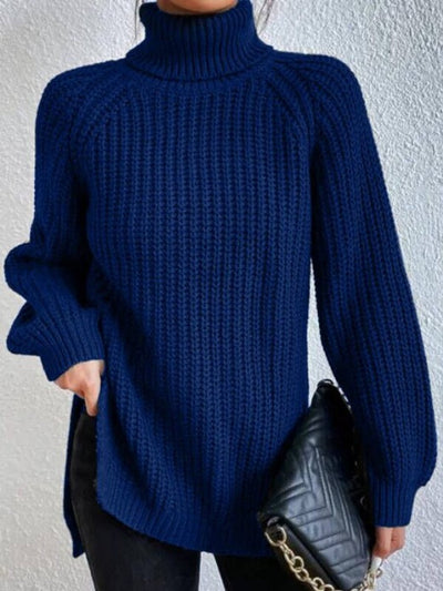 Amelie | Strickpullover Damen Oversize Rollkragen Grobstrick Pullover