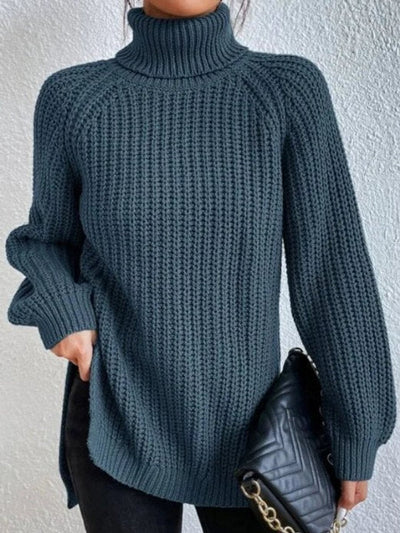 Amelie | Strickpullover Damen Oversize Rollkragen Grobstrick Pullover
