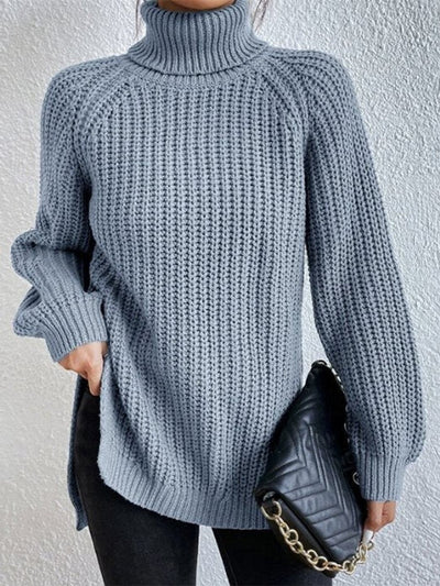 Amelie | Strickpullover Damen Oversize Rollkragen Grobstrick Pullover