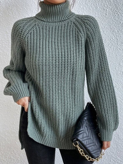 Amelie | Strickpullover Damen Oversize Rollkragen Grobstrick Pullover
