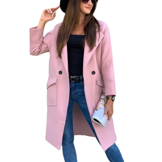 Mia | Trenchcoat Damen Eleganter Doppelreihiger Mantel mit Reverskragen