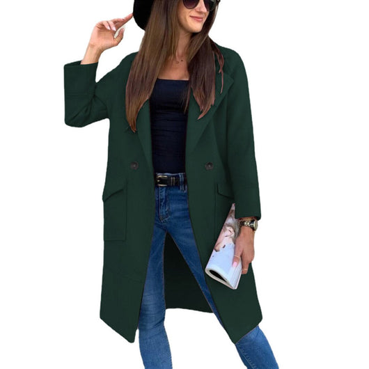 Mia | Trenchcoat Damen Eleganter Doppelreihiger Mantel mit Reverskragen