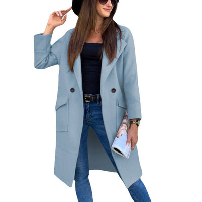 Mia | Trenchcoat Damen Eleganter Doppelreihiger Mantel mit Reverskragen