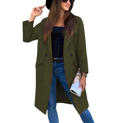 Mia | Trenchcoat Damen Eleganter Doppelreihiger Mantel mit Reverskragen
