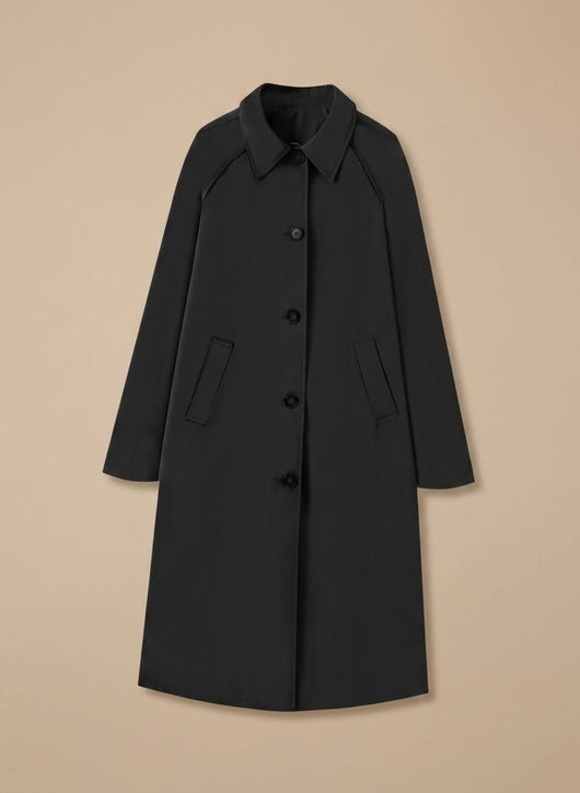 Johanna | Trenchcoat Damen Langer Eleganter Mantel mit Seitentaschen