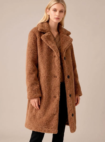 Clara | Trenchcoat Damen Oversized Langer Plüsch Mantel