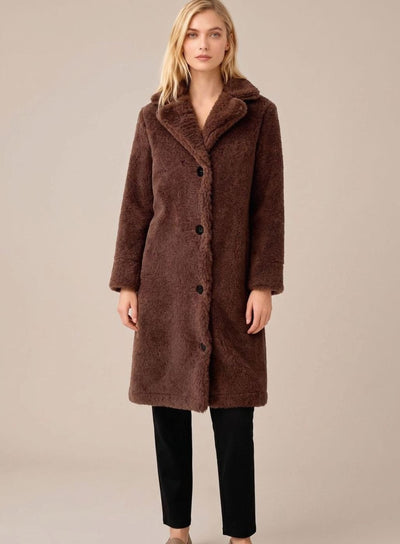 Clara | Trenchcoat Damen Oversized Langer Plüsch Mantel