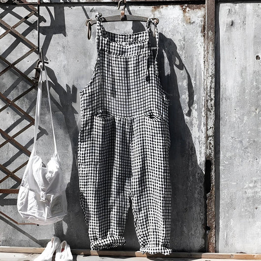 Simon | Unisex Vintage Gestreifter Loose-Fit Latzhosen Overall