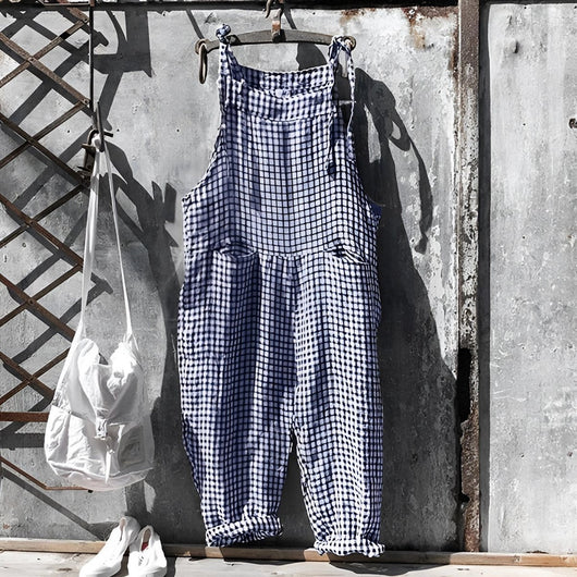 Simon | Unisex Vintage Gestreifter Loose-Fit Latzhosen Overall