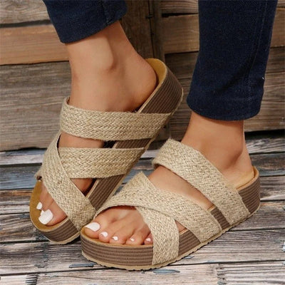 Daniela | Damen Plattform Slide Sandalen