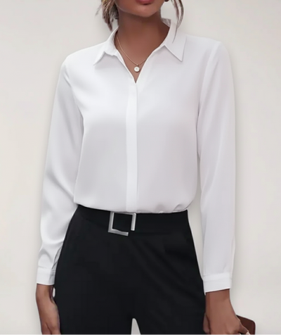 Stefanie | Damen Maßgeschneiderte Bluse mit Knopfleiste für Büro-Outfits