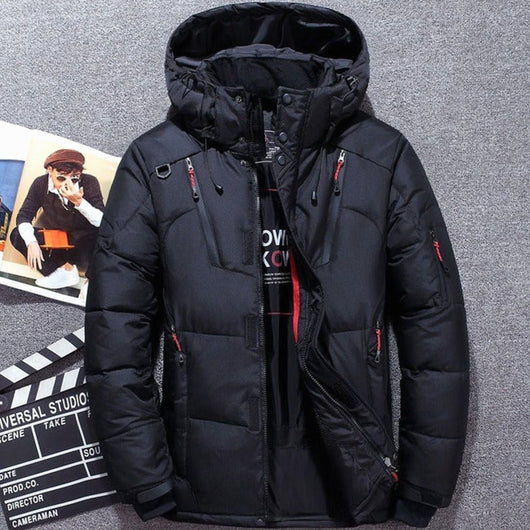 Greta | Winterjacke Damen Gefütterte Kapuzenjacke mit Reißverschlusstaschen