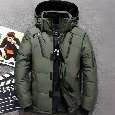 Greta | Winterjacke Damen Gefütterte Kapuzenjacke mit Reißverschlusstaschen
