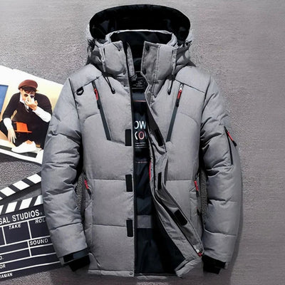 Greta | Winterjacke Damen Gefütterte Kapuzenjacke mit Reißverschlusstaschen