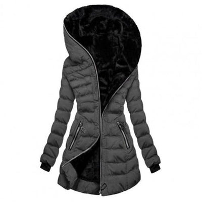 Annika | Winterjacke Damen Lang Gesteppt Fleecegefüttert Reißverschluss