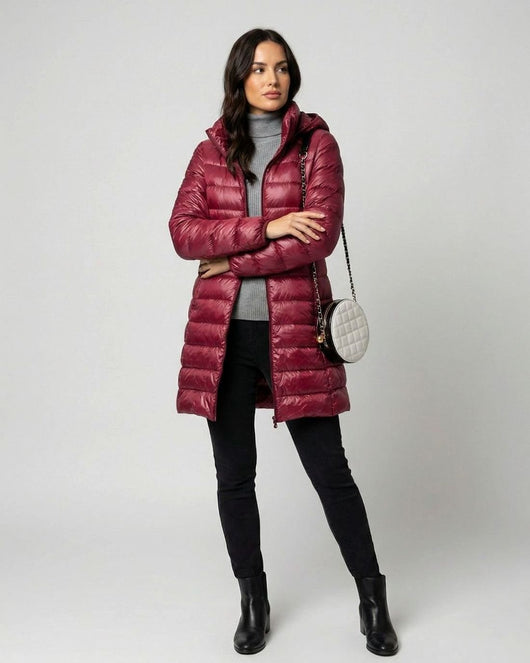 Johanna | Winterjacke Damen Ultraleichte Slim-Fit Daunenjacke mit Kapuze