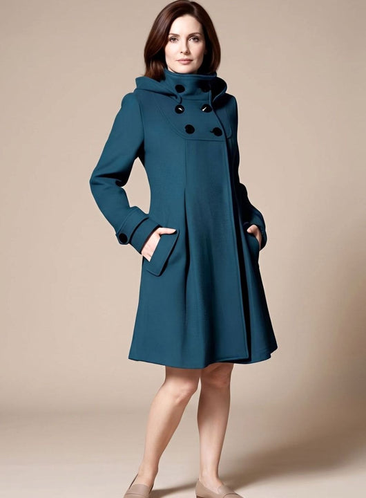 Leonie | Wintermantel Damen Eleganter Mantel mit Seitentaschen