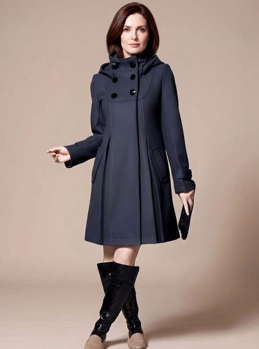Leonie | Wintermantel Damen Eleganter Mantel mit Seitentaschen