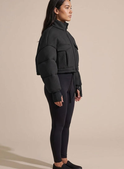 Emilia | Wintermantel Damen Kurzjacke Reißverschluss Cargo-Taschen