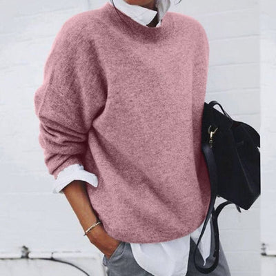Annika | Wollpullover für Damen Oversized Rundhals Strickpullover