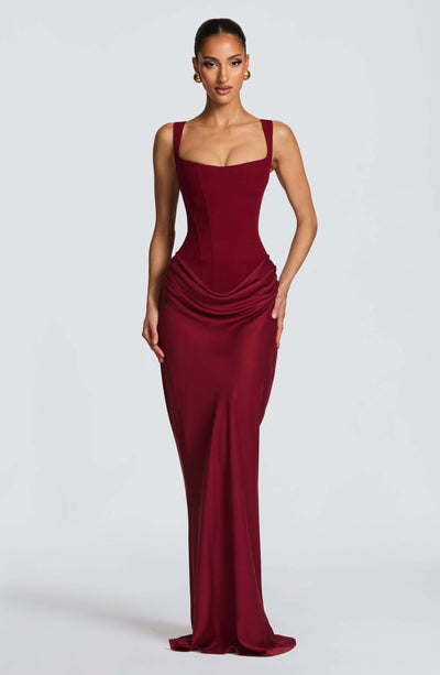 Ashley | Ärmelloses Figurbetontes Maxikleid für Hochzeitsgäste