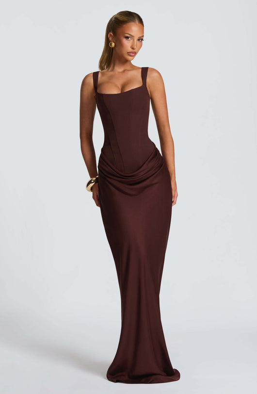 Ashley | Ärmelloses Figurbetontes Maxikleid für Hochzeitsgäste