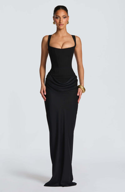Ashley | Ärmelloses Figurbetontes Maxikleid für Hochzeitsgäste