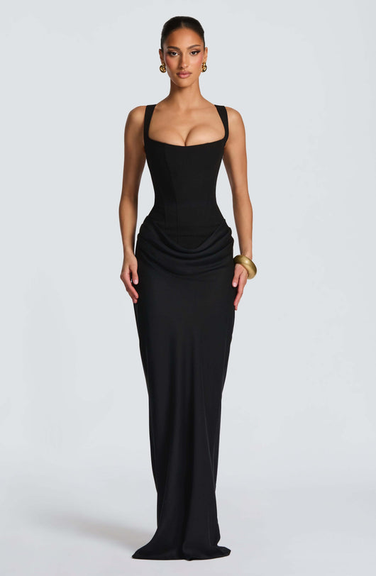 Ashley | Ärmelloses Figurbetontes Maxikleid für Hochzeitsgäste