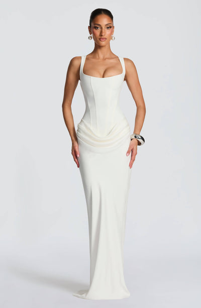 Ashley | Ärmelloses Figurbetontes Maxikleid für Hochzeitsgäste