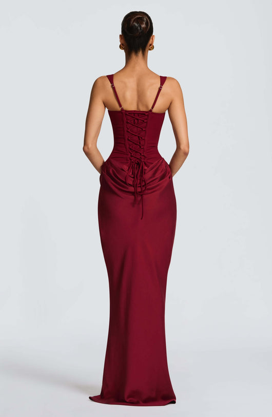 Ashley | Ärmelloses Figurbetontes Maxikleid für Hochzeitsgäste